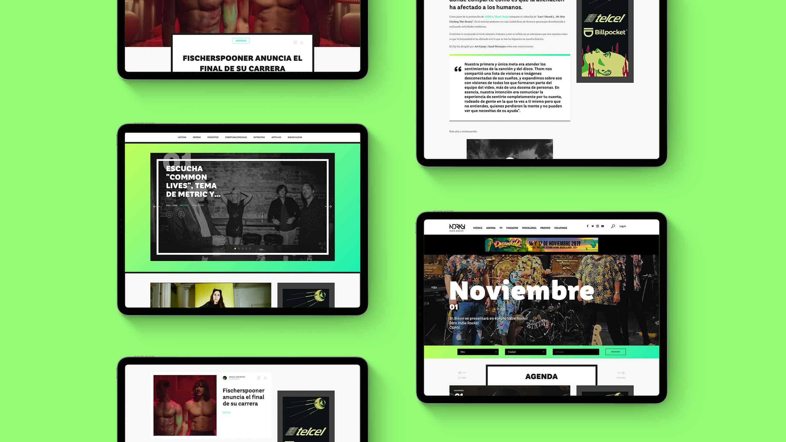 Web Design for Indie Rocks! Mexico