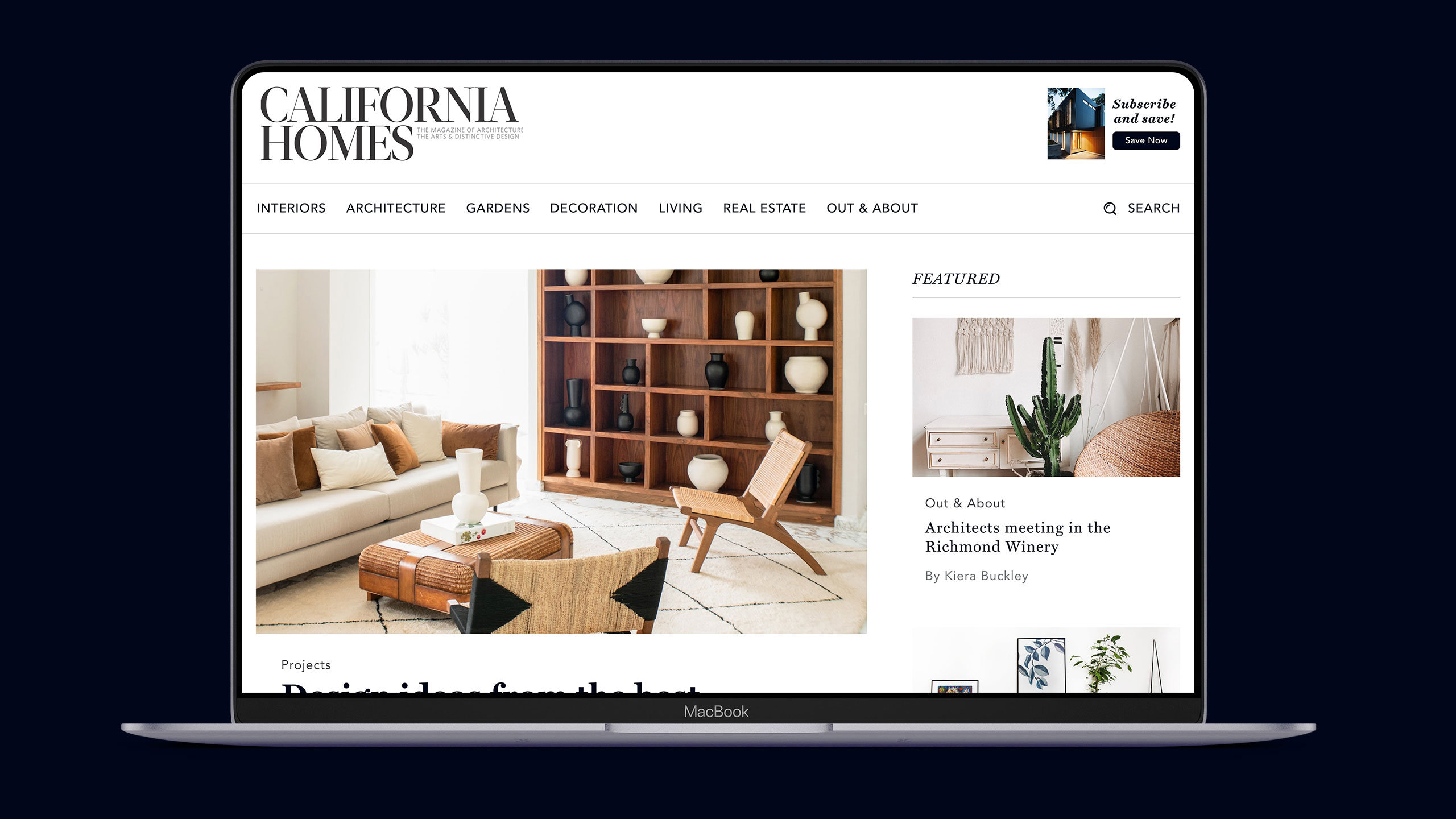 california homes website design